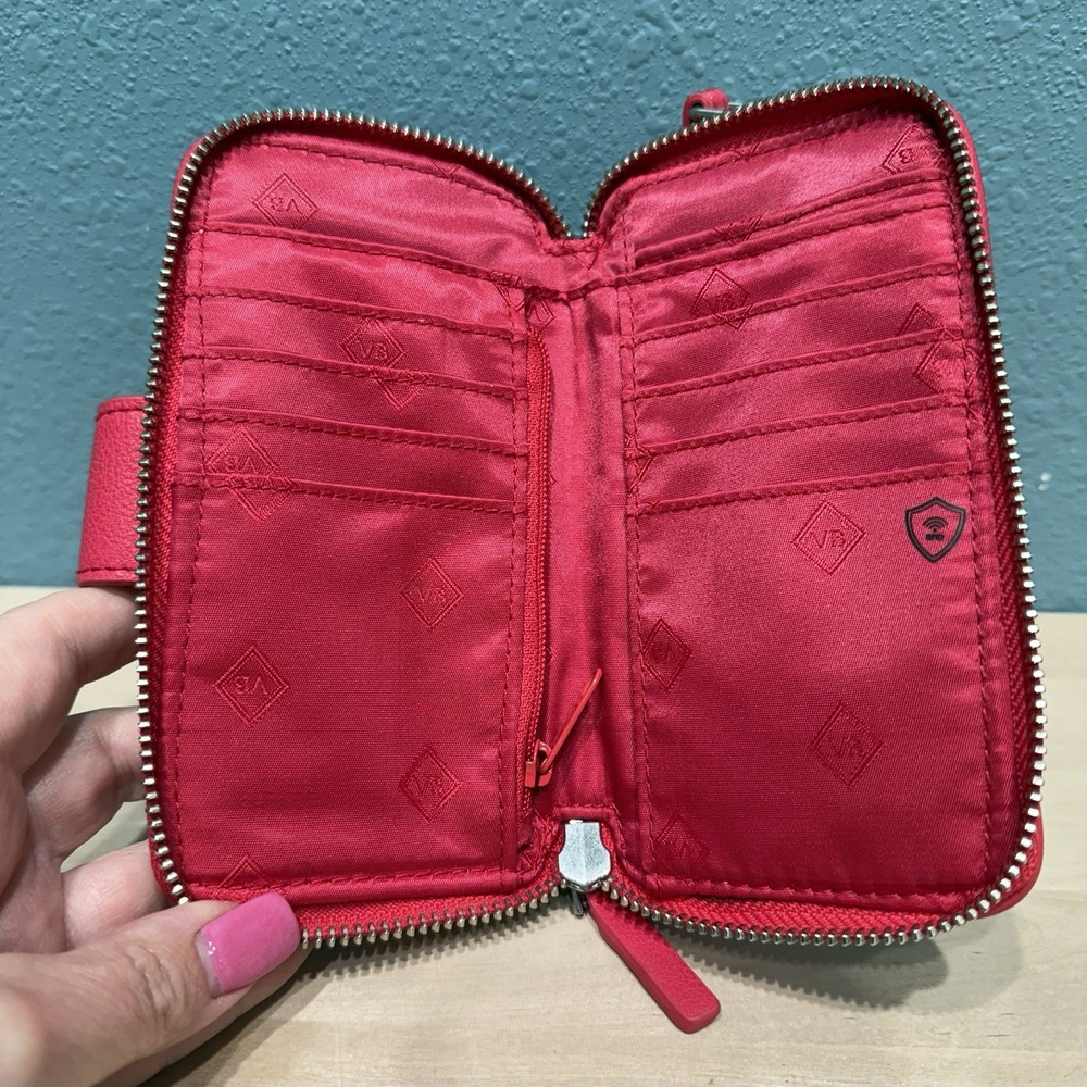 Vera Bradley Wallet Wristlet Rumba Pink Floral Women's Quilted Zip Closure RFID - Picture 4 of 8